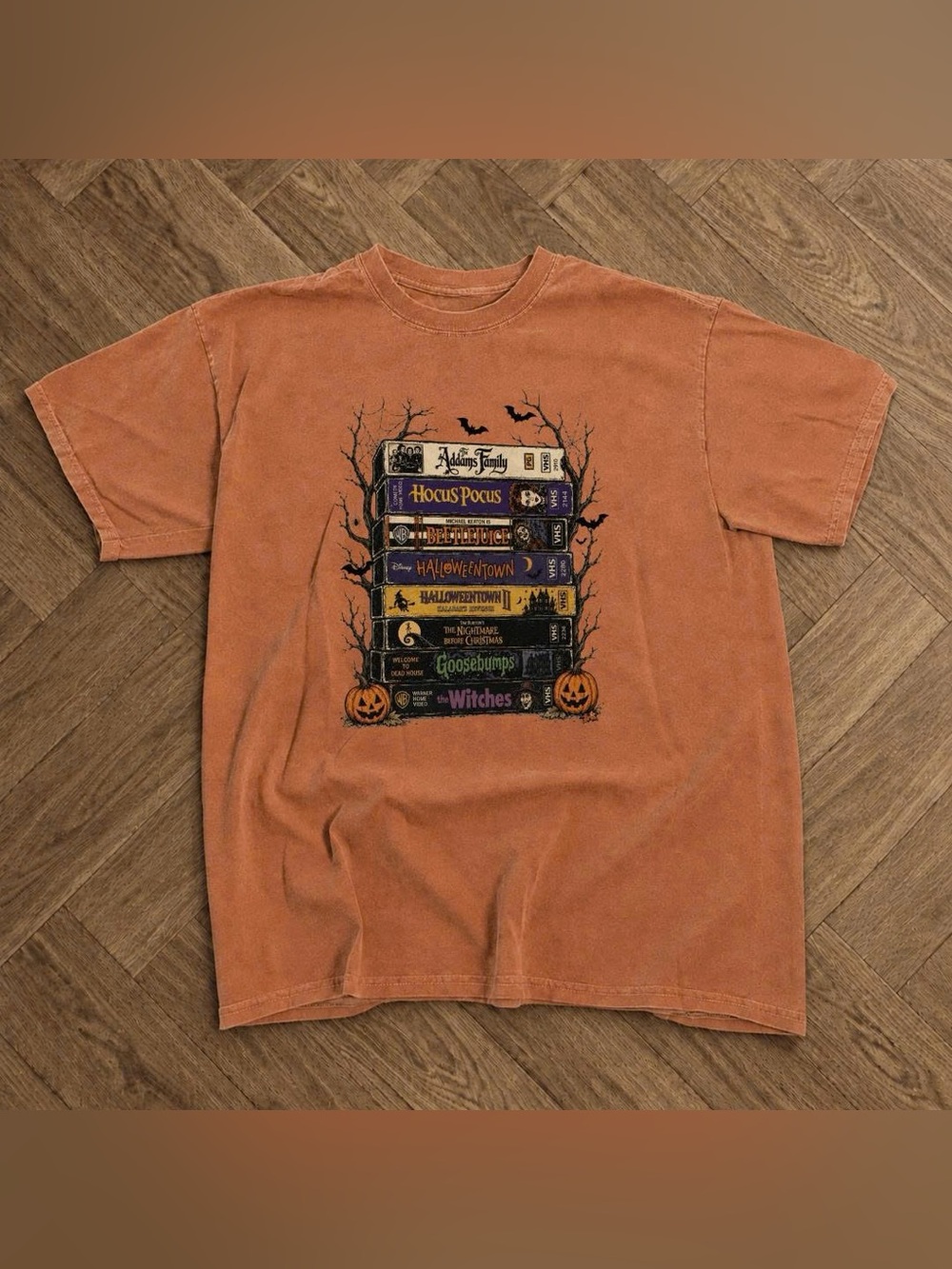 Halloween Graphic Short-Sleeve T-Shirt - Orange